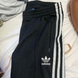 Adidas track pants with zip bottom